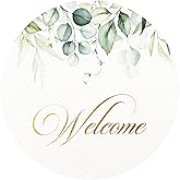Mobiusea Creation Welcome Stickers | 2 inch | Gold Foil | 60pcs Waterproof Greenery Welcome Bag Stickers for Wedding, Bridal Shower, Birthday, Baby Shower, Party Gift Bags