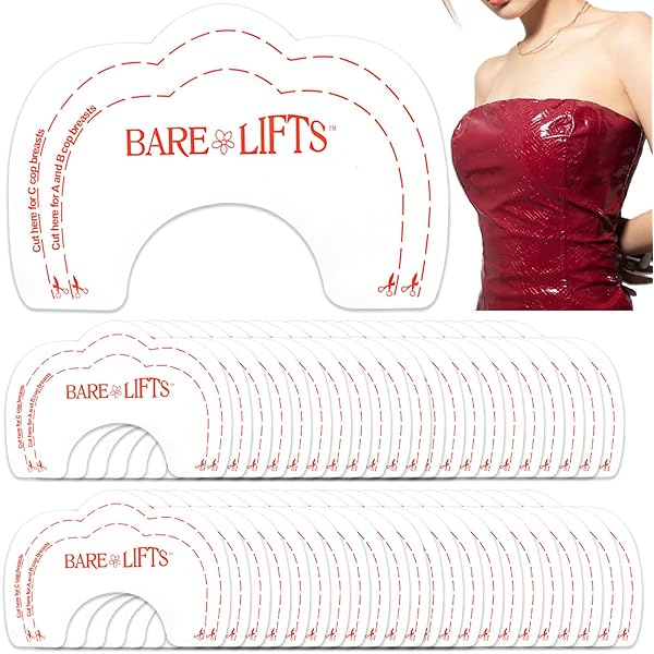 Hollywood Fashion Secrets Clear Breast Lift Tape - Hypoallergenic &  Invisible For A-D Cup Sizes