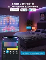 Govee Curtain Lights Smart LED RGBIC 520 LEDs 5x6.6ft DIY GIF 3 sizes view 8