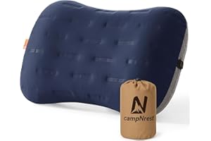 Inflatable Camping Pillow - Ultralight Compact Air Pillow for Travel, Backpacking & Hiking - Ergonomic Neck & Lumbar Support 
