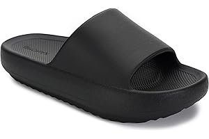 BRONAX Arch Support Slides for Women and Mens | Cushioned Thick Sole Pain Relief Slippers