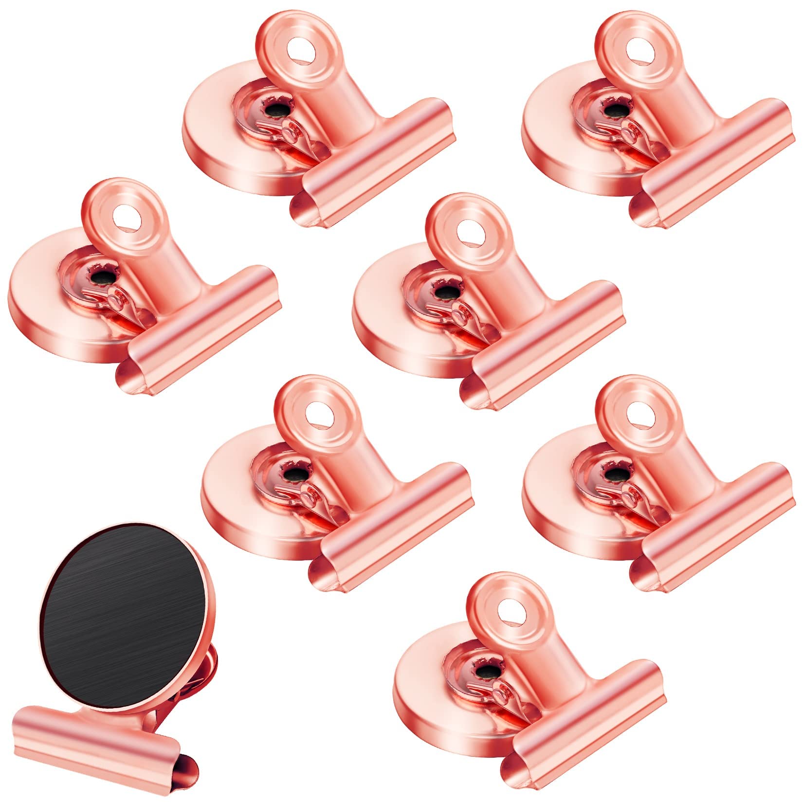 Artcut 8 Pack Magnetic Clips, Scratch-Resistant Fridge Magnets, Rose Gold Whiteboard Magnets, Magnets for Whiteboard, Strong Magnets, Notice Board Magnets Perfect for Kitchen, Home, Office, School — image 1