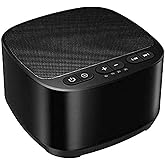 Magicteam Sleep Sound White Noise Machine with 40 Natural Soothing Sounds and Memory Function 32 Levels of Volume Powered by AC or USB and Sleep Timer Sound Therapy for Baby Kids Adults (B-Black)