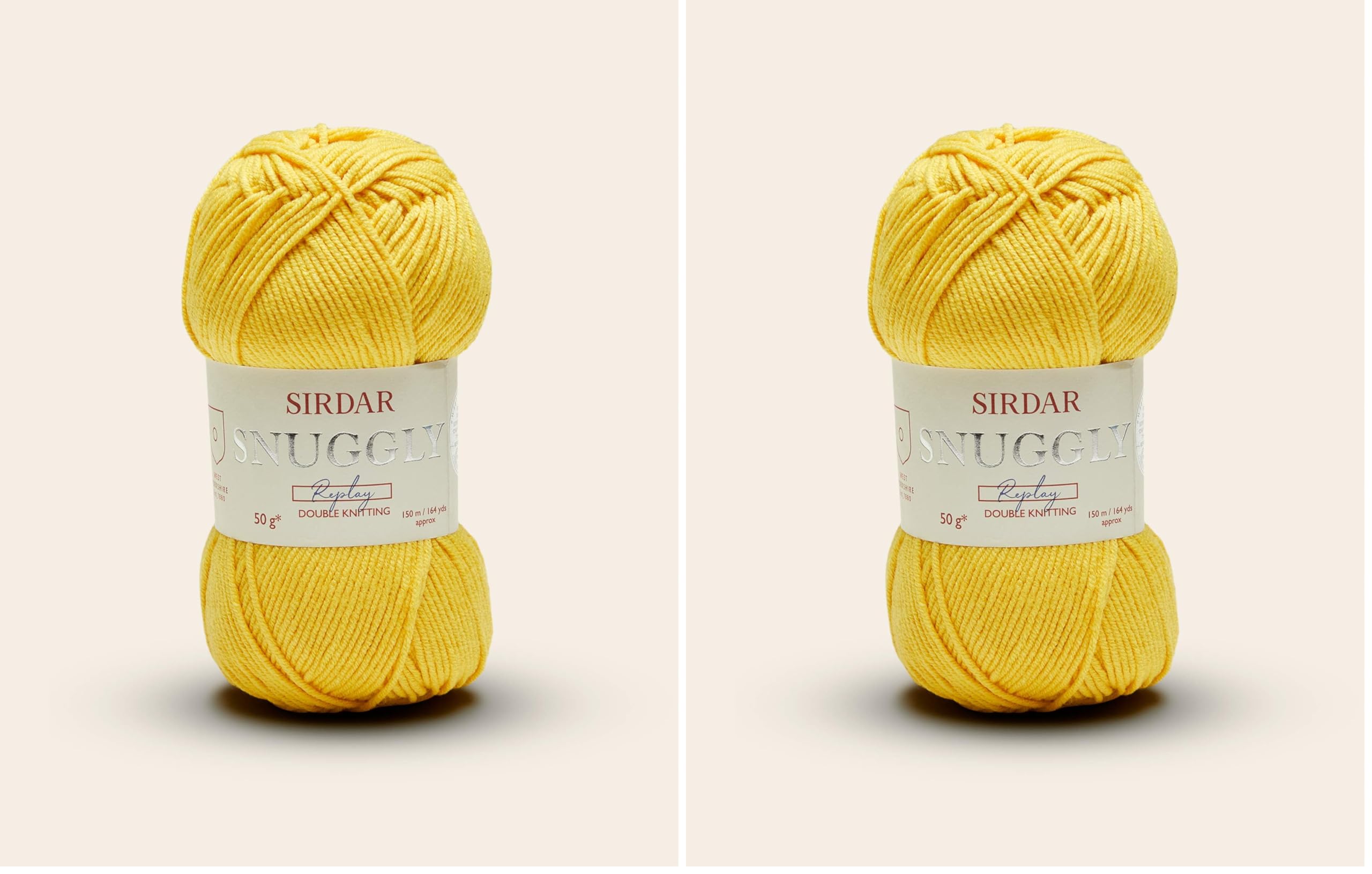 Sirdar Snuggly Replay DK Double Knitting, Good As Gold (119), 50g (Pack of 2)