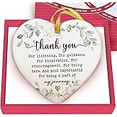 GOSSBY Heart-Shaped Thank You Ornament - Thank You Gift for Women - Christmas, Appreciation Gift for Teacher, Coworker, Employee, Boss, Friend - Christmas Tree Ornament Decor Idea 2025