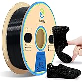 YOUSU TPU Filament 1.75mm,TPU95A Flexible Filament, Soft 3D Printer Filament, 3D Printing Filament TPU Black,1kg Spool (2.2 lbs)