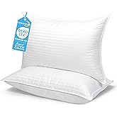 COZSINOOR Bed Pillows for Sleeping Queen Size - Breathable Hotel Quality Set of 2 - Down Alternative Microfiber Filled for Back, Stomach, Side Sleepers, Cooling & Skin-Friendly