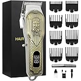 Professional Hair Clippers for Men With Extremely Heavy Duty Cutting Performance, Cordless Clippers for Hair Cutting, Quiet Hair Trimmer for Men and Kids, Mens Clippers and Trimmer, Barber Clippers