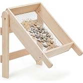 Sintuff Wooden Archaeological Sifting Screen, 24" x 20" Rocking Soil Sifter with Legs, 1/4" Stainless Steel Wire Mesh Dirt Sifter for Garden Fossil Hunting Gold Panning Compost Rock Gravel Sifting