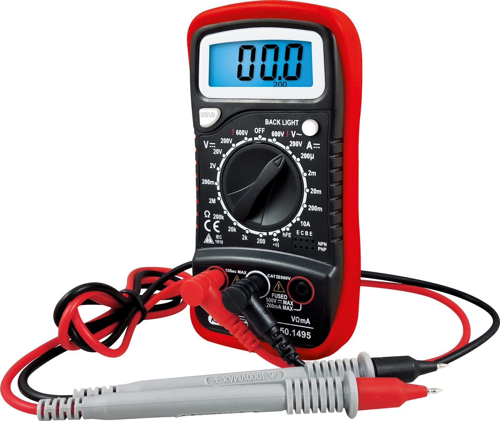 KS Tools Digital Multimeter Includes Test Probes