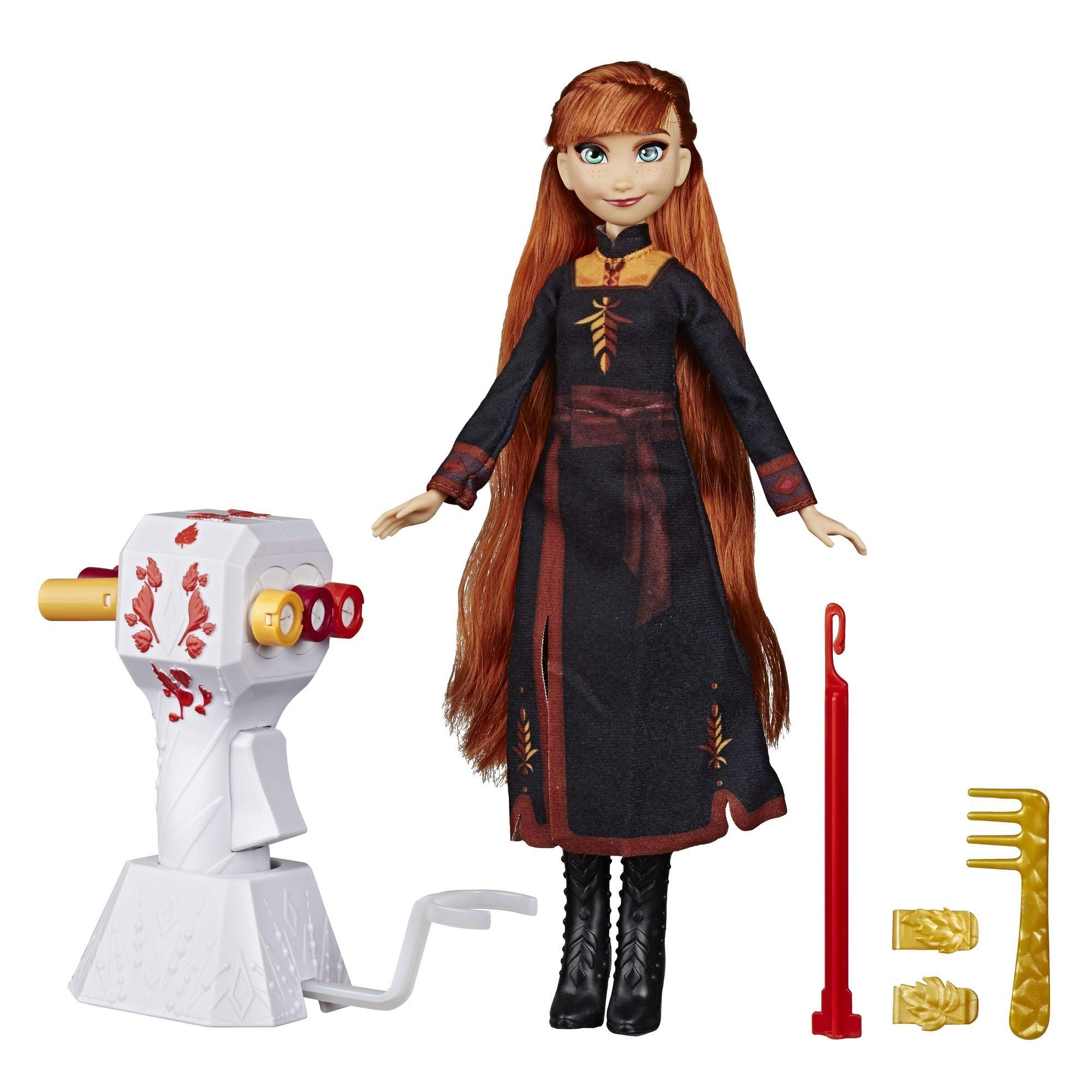Disney Frozen Sister Styles Anna Fashion Doll With Extra-Long Red Hair, Braiding Tool and Hair Clips - Toy For Kids Ages 5 and Up
