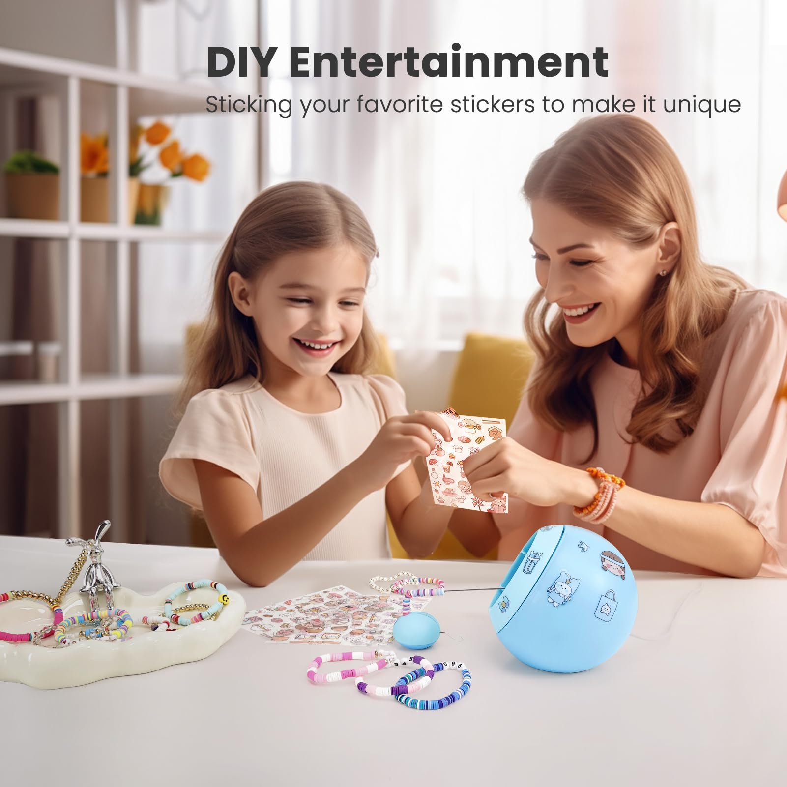 Tilhumt Bead Spinner, Bracelet Spinner Electric Bracelet Maker Machine with Beginner Friendly Positioning Mat and for Jewelry Bracelets Making