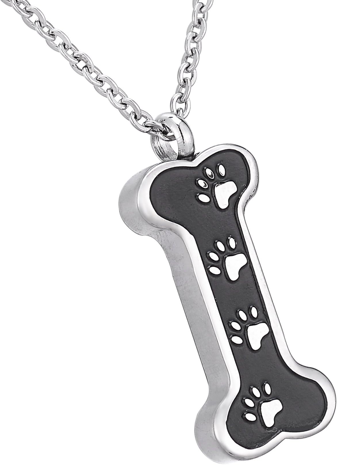 Cremation Jewellery Stainless Steel Pet Paw Pendant Memorial Urn Necklace Ashes Keepsakes