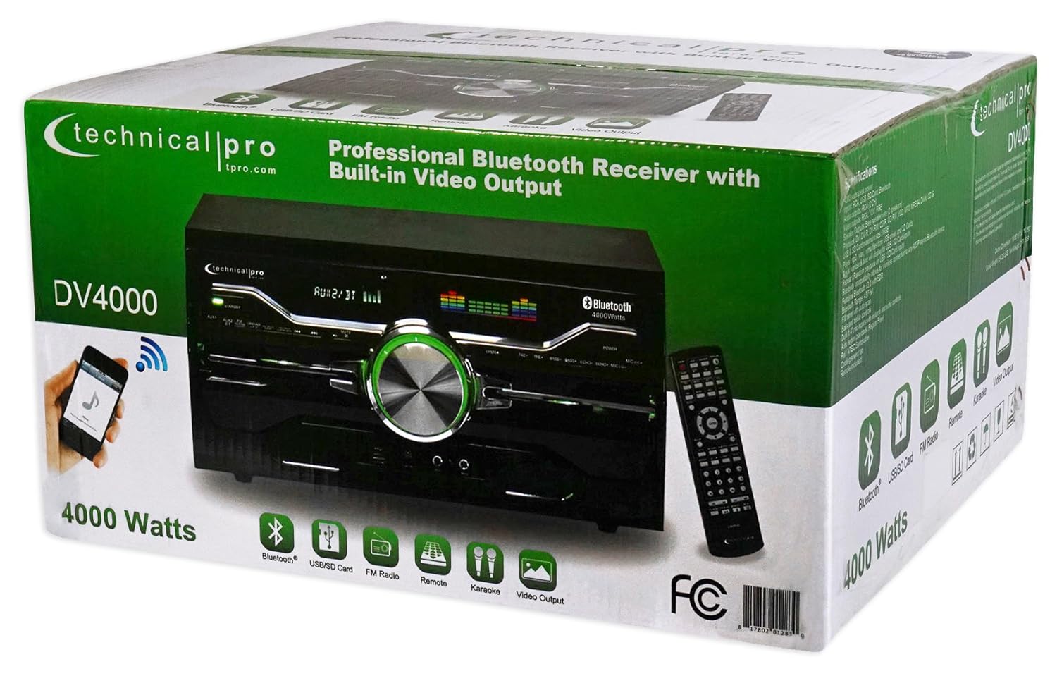 4000W PROFESSIONAL BLUETOOTH RECEIVER DVD CD PLAYER AMP AMPLIFIER USB
