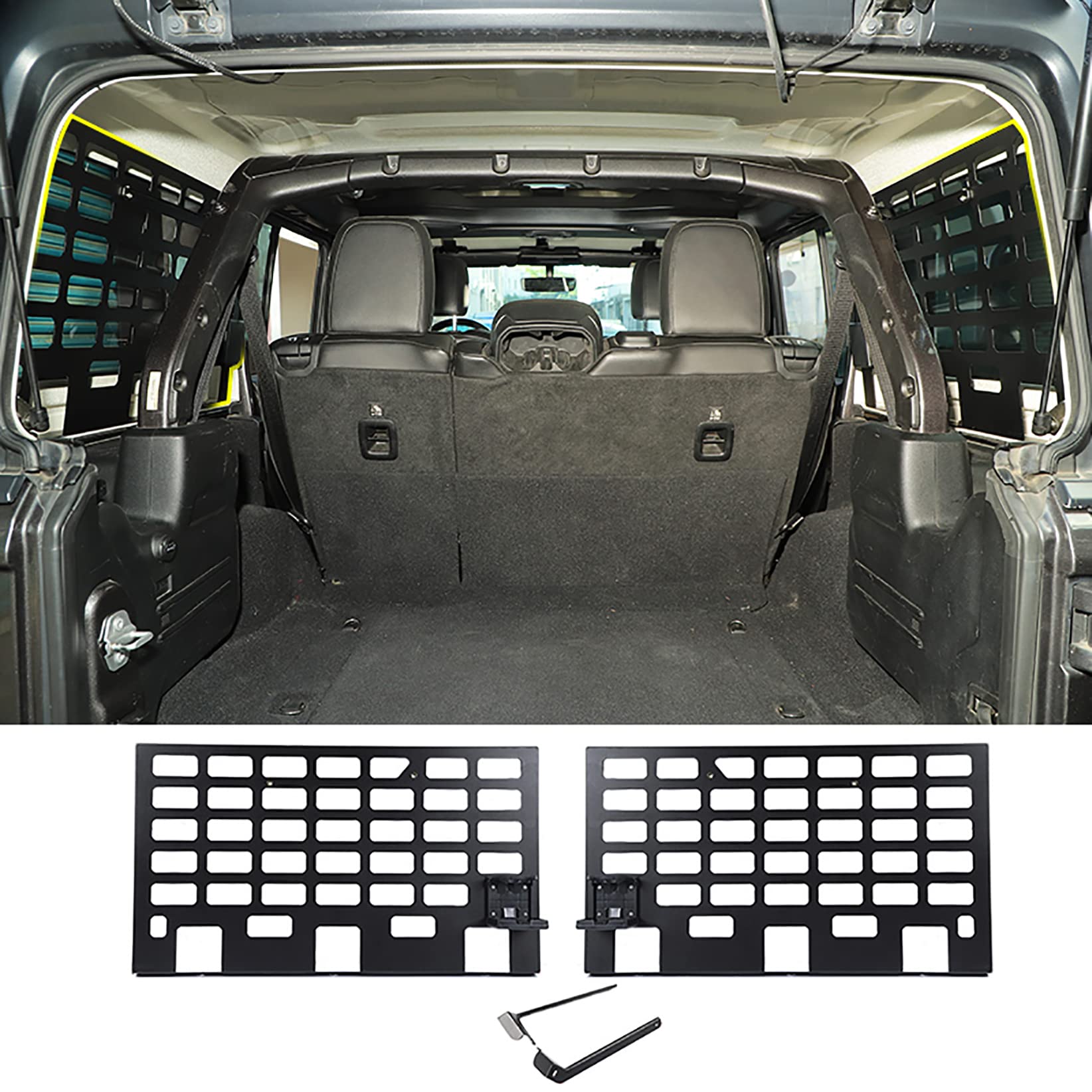 Mua Linskip Hard Top Rear Window MOLLE Panels Compatible with 2018-2024 ...