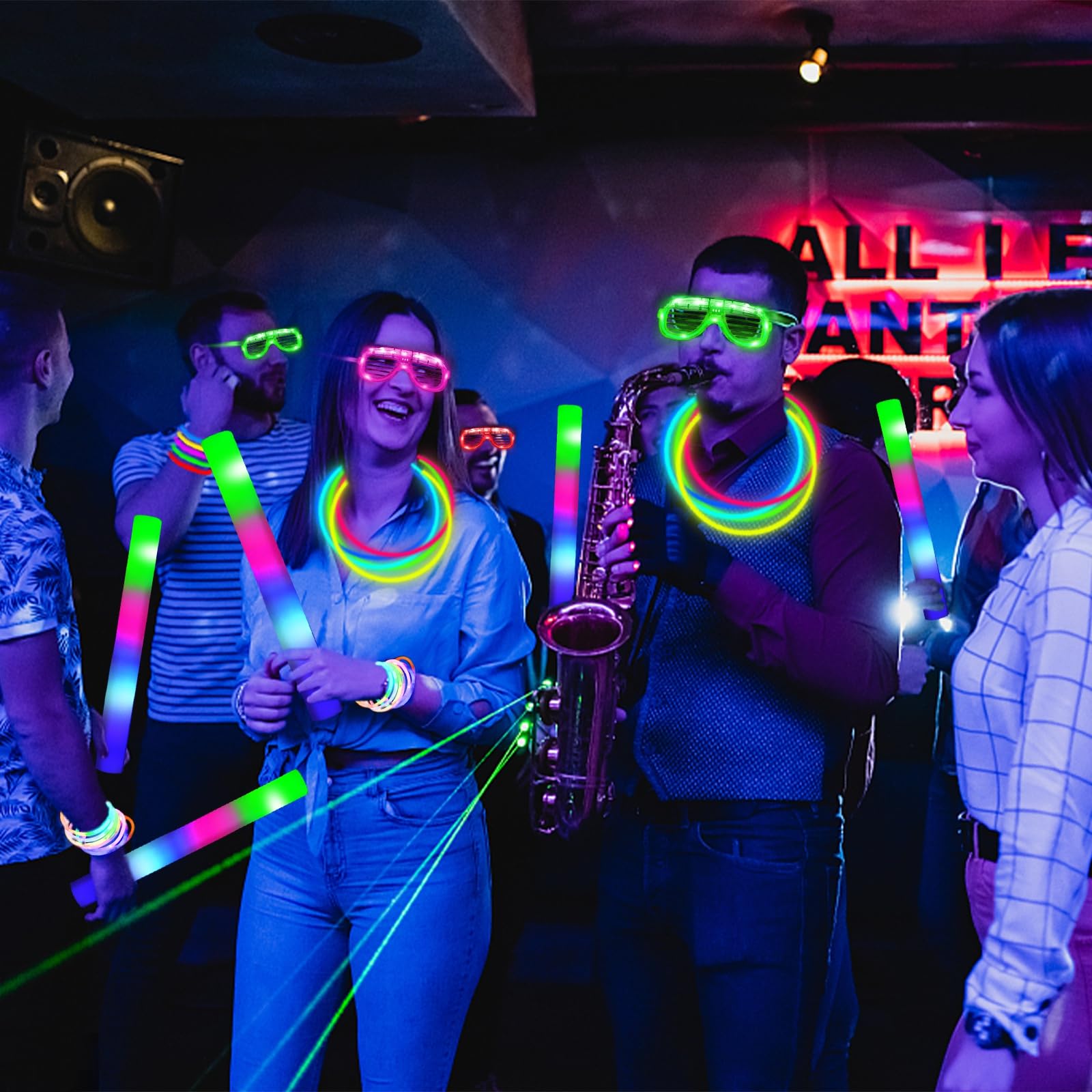 Camlinbo 148 PCS Glow in the Dark Party Supplies- 24 Pcs 16