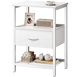 Huuger Night Stand with Fabric Drawer, Side Table