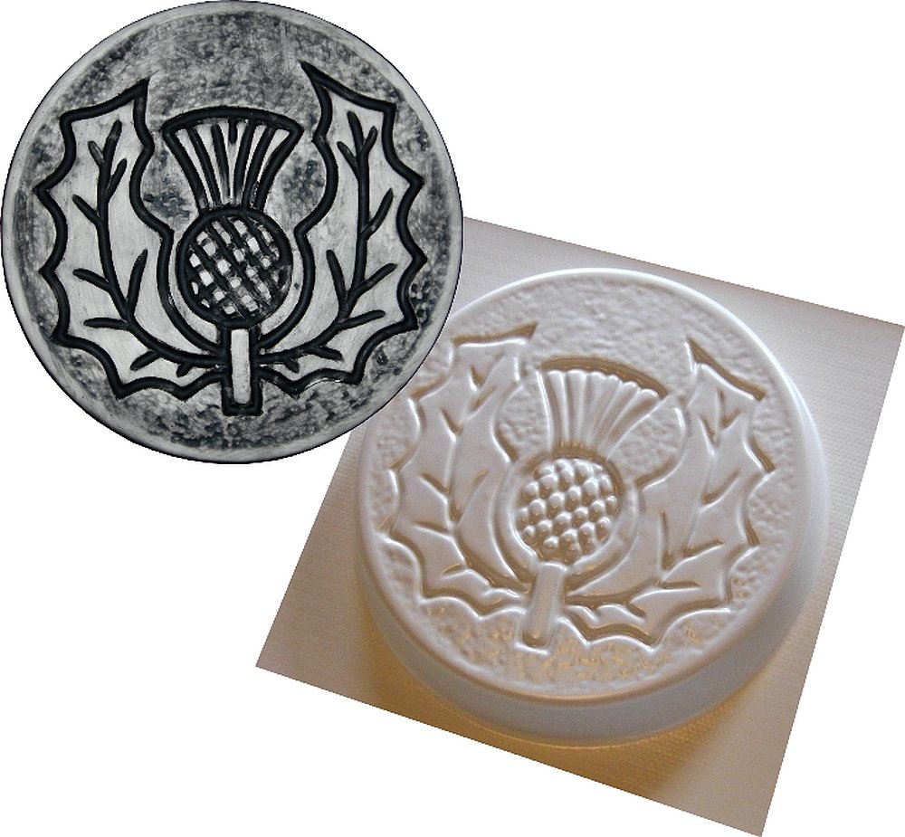 dennycraftmoulds Scottish Thistle Stepping Stone Mould Reusable ABS Plastic Mold For Making Concrete Garden Ornaments