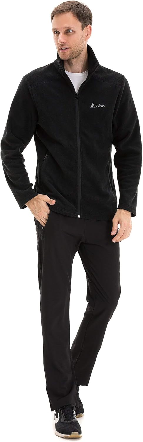 Men's Softshell Jacket Windproof Front-Zip Fleece-Lined Ski Insulated Coat : Sports & Outdoors
