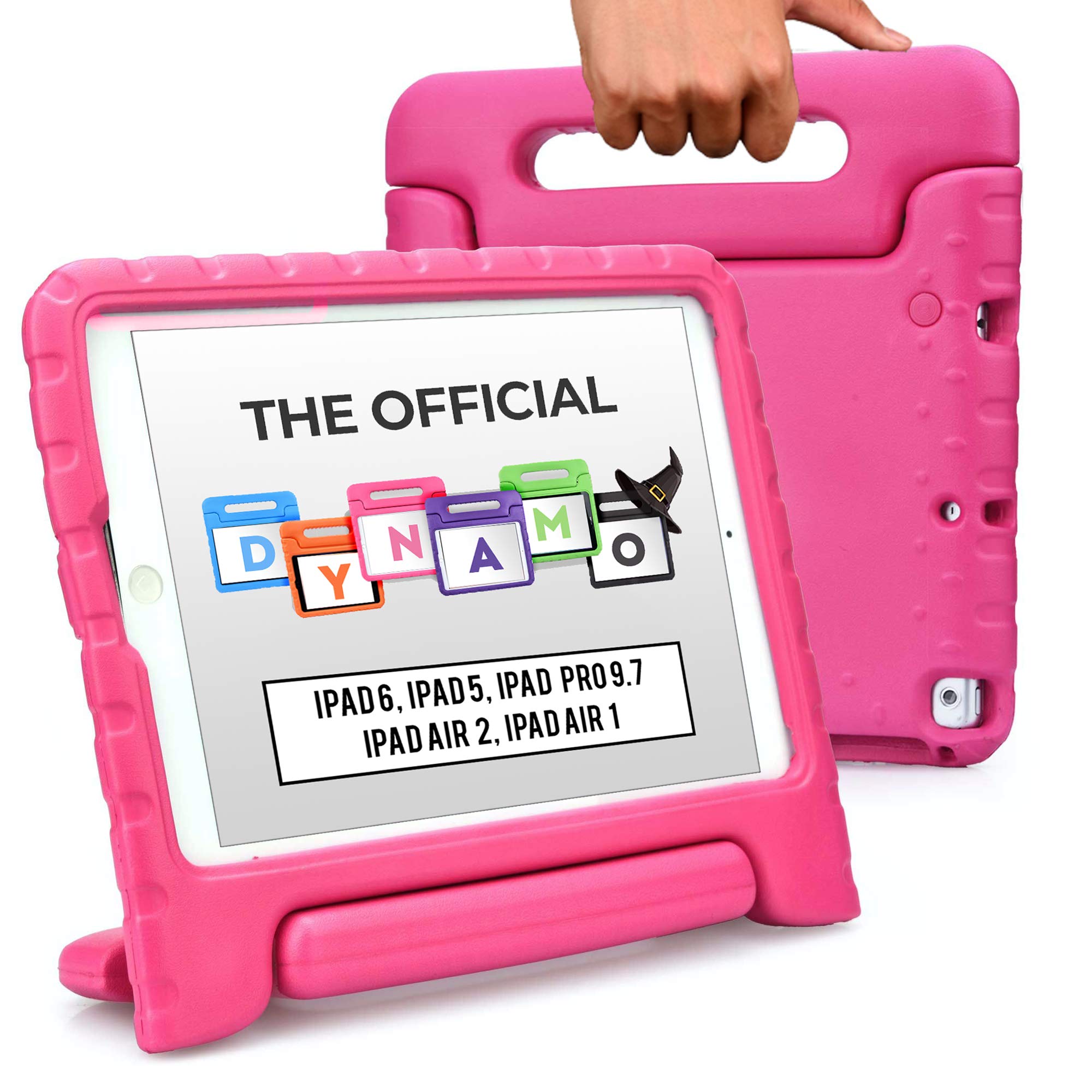 Official Cooper Dynamo Case for iPad 6th, 5th Gen/iPad Pro 9.7 | Child Proof Cover, Stand, Handle, Protector (Pink) โ image 1