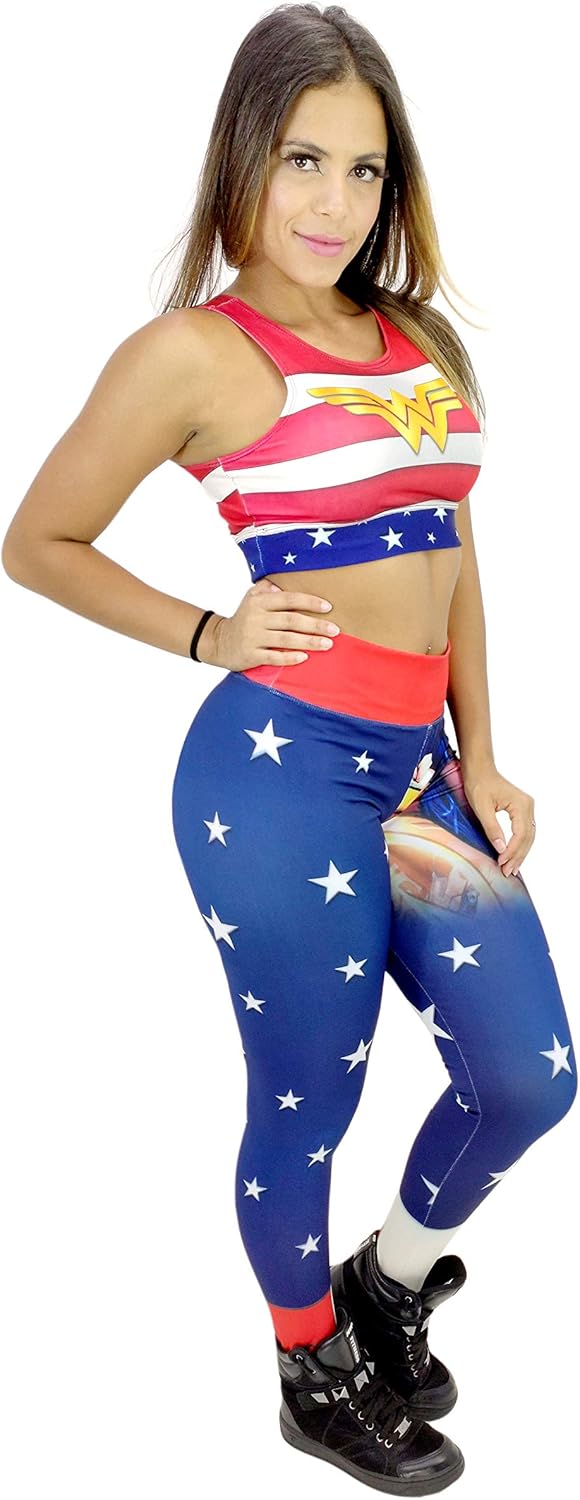 calça legging mulher maravilha