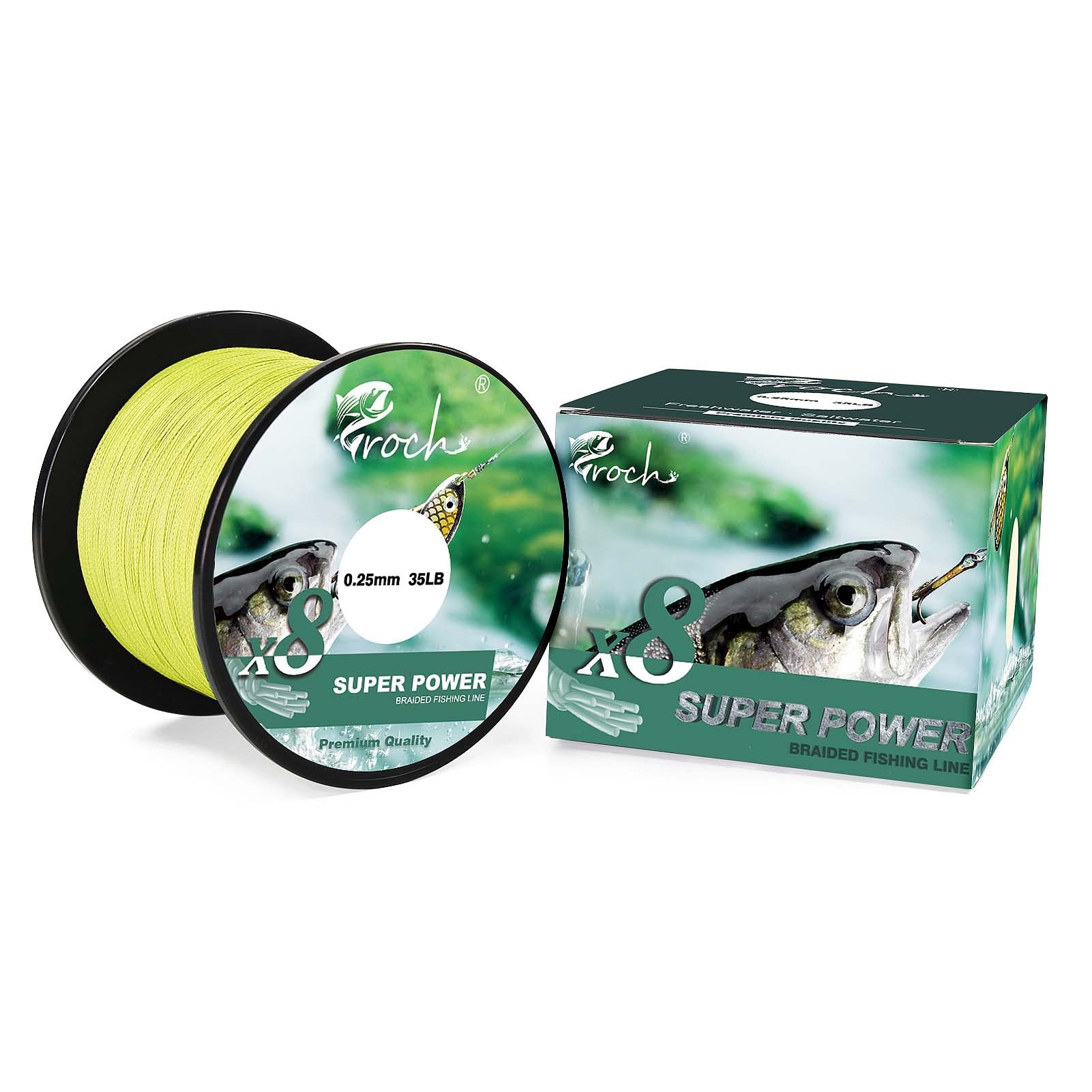 Croch Braided Fishing Line 8 Strands 300 m / 500 m / 1000 m Strong PE Line Colourfast 0.1-0.3 mm 14-45 LB