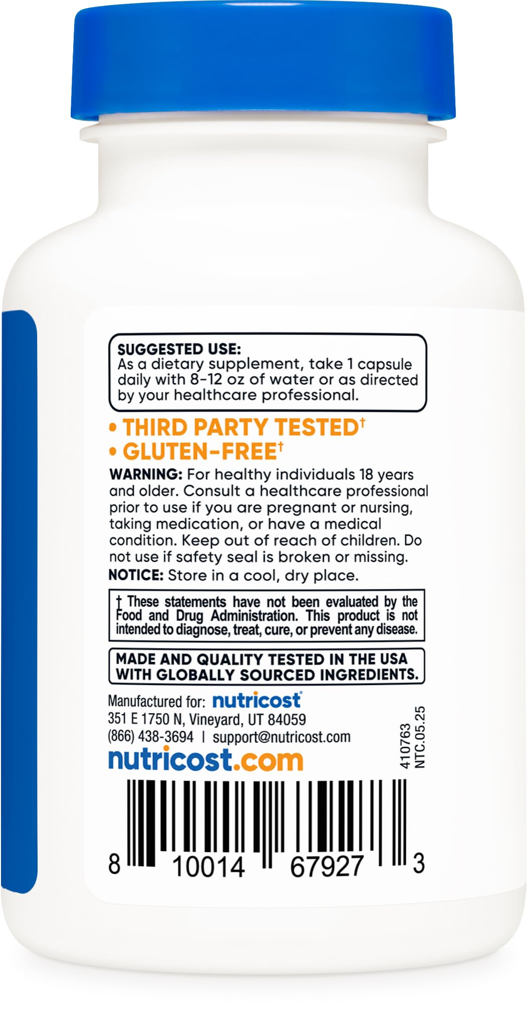 Nutricost KSM-66 Ashwagandha Root Extract 600mg, 60 Veggie Caps - 5% Withanolides - with BioPerine - Full-Spectrum Root Extract