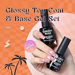 LIBERTY BUGS Gel Base and Top Coat Set 30ml,No Wipe