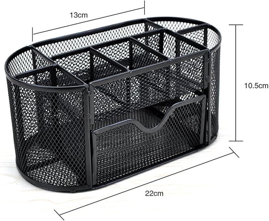 Wall of Dragon Desk Organizer 9 Storage Compartments Multi-functional Mesh Desk Organizer Pen Holder Stationery Office School Supplies