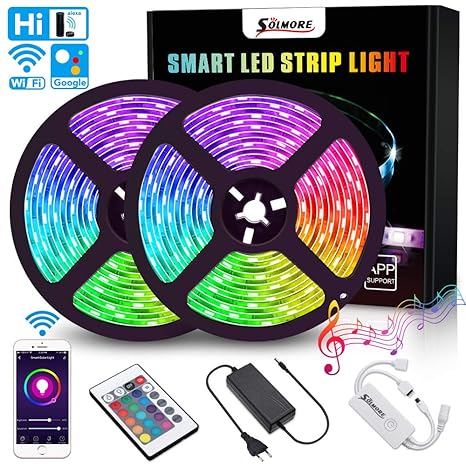 Eu Solmore 10m Led Strip Lights Smart Lights Amazon Co Uk Lighting