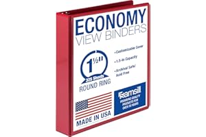 Samsill 1.5-Inch Value View Binder, Red (18553)