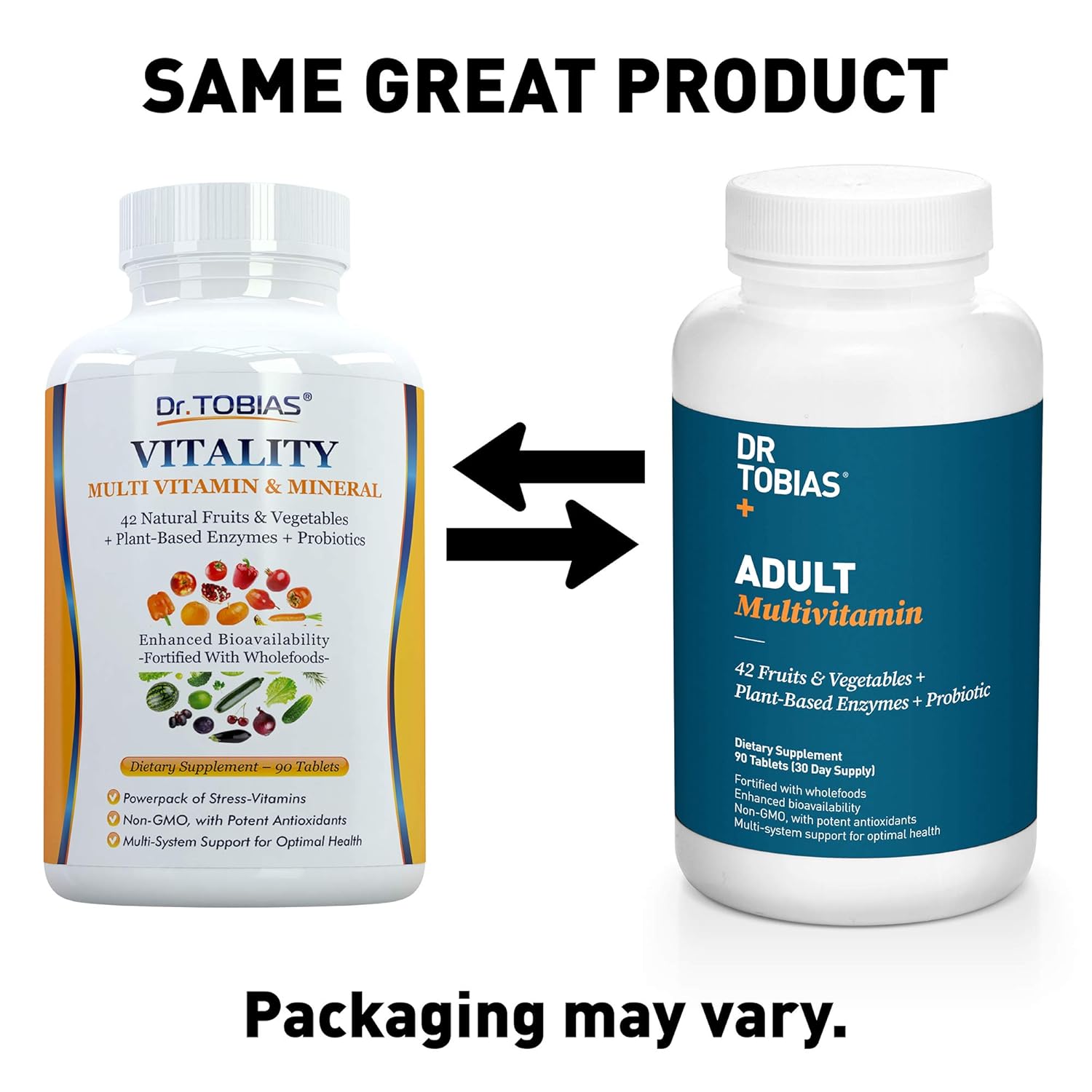 Dr Tobias Adult Multivitamin Enhanced Bioavailability with Whole