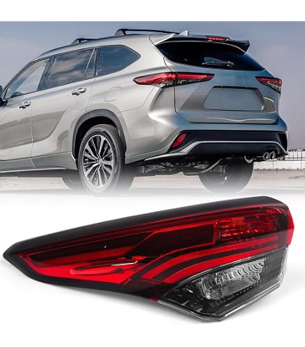 Pair Tail Lights For 2011-2013 Toyota Highlander - Driver & Passenger Side Halogen