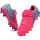 Skerxut Soccer Cleats, Kids Firm Ground Football Shoes, Boys Girls Athletic Outdoor