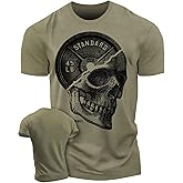 Gymish Lifestyle Skull Plate Gym Shirt, Work Out Deadlift Skull T-Shirt for Men