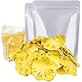 JTEDZI Dried Pineapple Slices, Dry Pineapple Slices, Dehydrated Pineapple Slices, Dehydrated Fruit for Cocktails Garnish, Drinks, and Baking, No Sugar Added Fruit Tea 3.52oz/100g (Pack of 2)