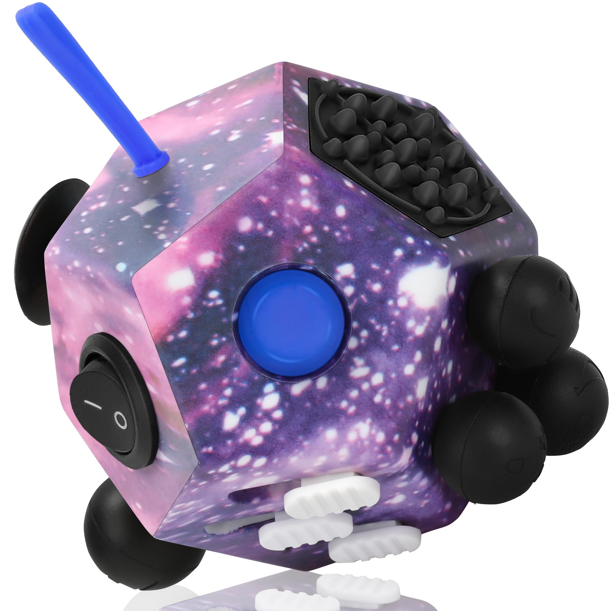 VCOSTORE Fidget Cube with 12 Sides, Original Fidget Toys Cube, Adult Infinity Magic Toys, Anti Stress Cube for Children and Adult with ADHD, ADD, ASD, ADHD — image 1