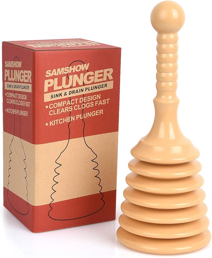 Samshow Sink Plunger Sink and Drain Plunger for Kitchens, Bathrooms