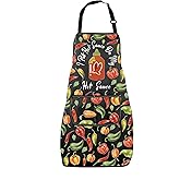 MNIGIU Spicy Food Lover Gift I Put Hot Sauce On My Hot Sauce Cooking Apron Chili Pepper Kitchen Apron kitchen Worker Gifts