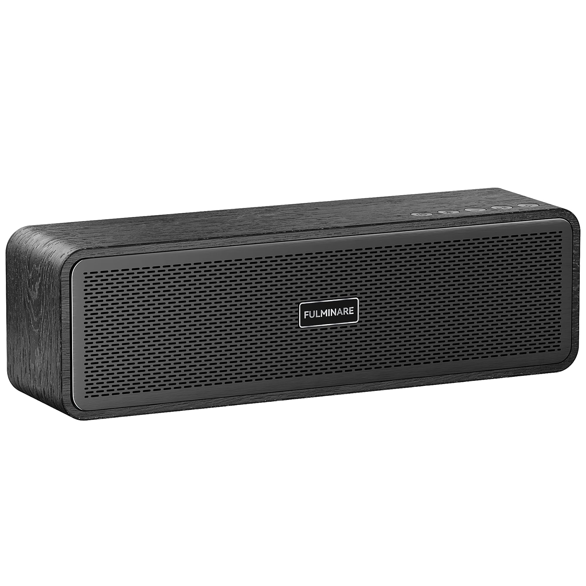 Photo 1 of FULMINARE Portable Bluetooth Speaker for Home, Wooden Housing, 50W Deep Bass Stereo Sound, Bluetooth 5.3, 30H Playtime, 4-in-1 Playback, IPX5 Waterproof for Indoor & Outdoor Use