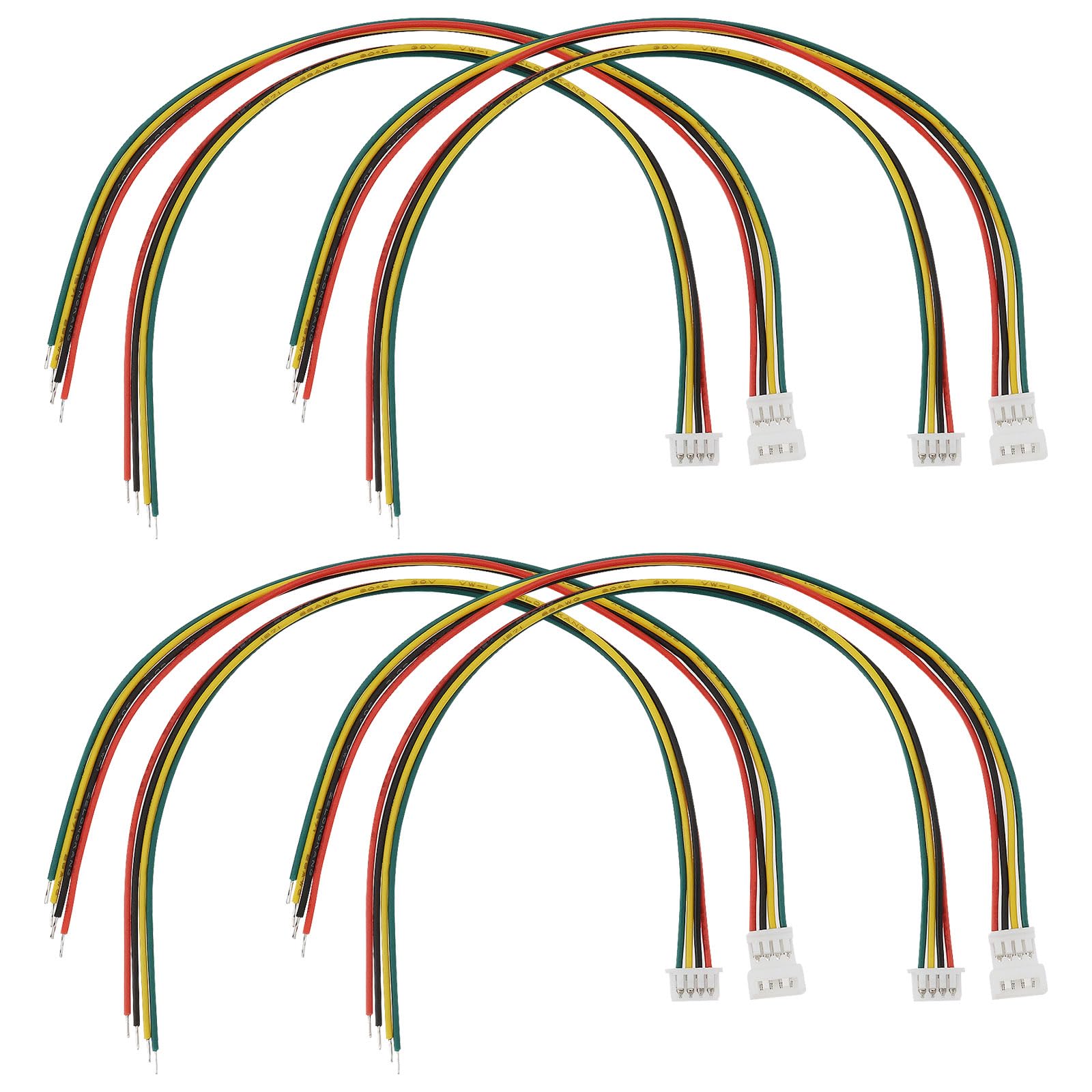 Be In Your Mind 20Pcs 4Pin Mini Micro Plug and Socket 1.25mm Mini Micro JST Connector Plug Compatible with Hornby X6113 DCC Pickup and Motor Connections 15cm
