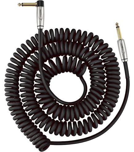 Corda Arrampicata Cavo Per Chitarra Kirlin 20 Piedi Con Angolo Retto - Nero, Perfetto Per Strumenti Elettrici Patch Cable Angolato 6m - Foto 4