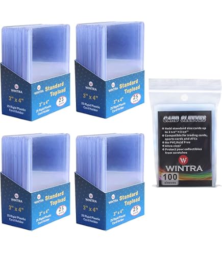 Amazon.com: WINTRA 800 Count Ultra Clear Penny Card Sleeves,2-5/8 x 3-5/8''  Soft Card Protectors for Baseball Cards and Other Sports Cards : Toys &  Games