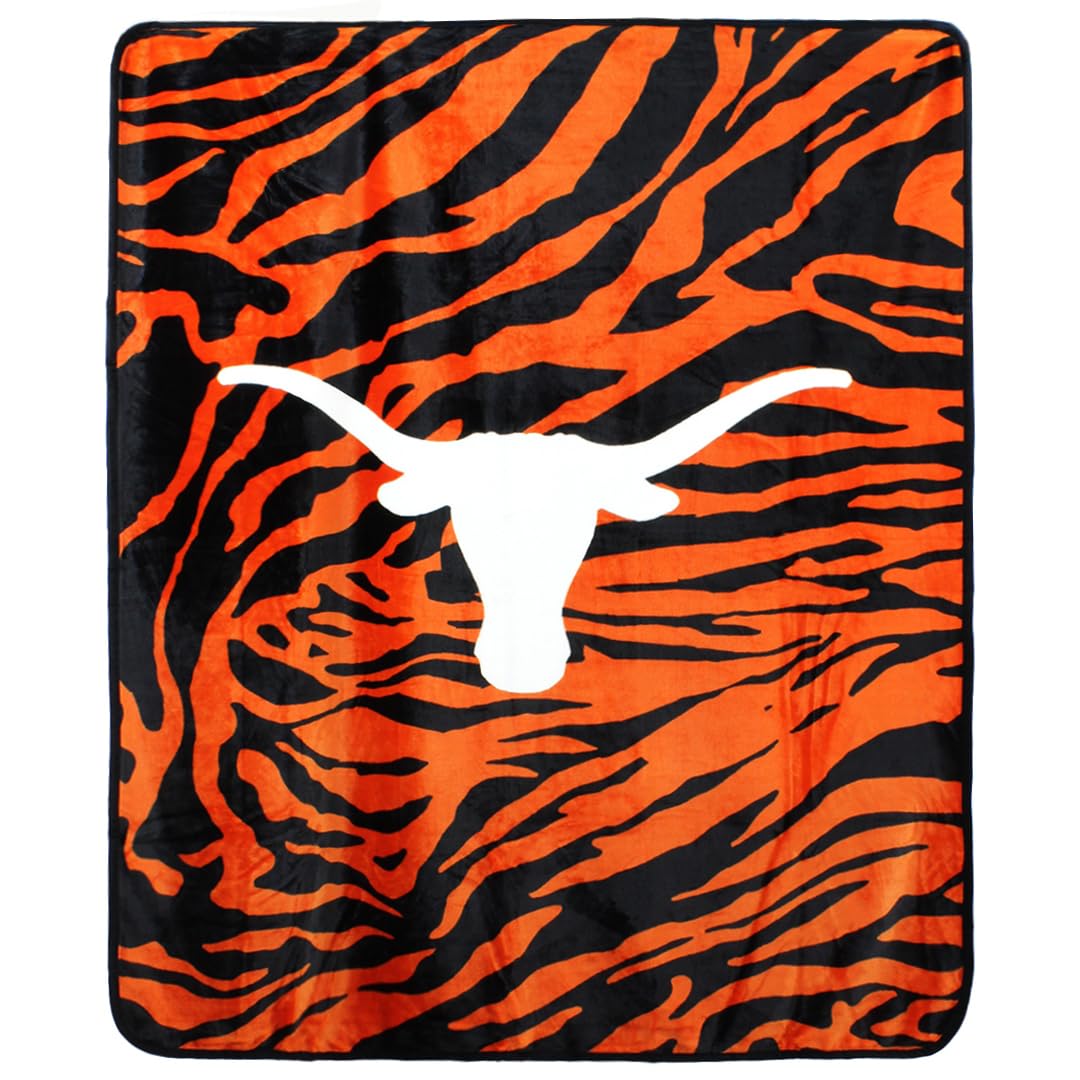 College Covers Texas Longhorns Raschel Throw Blanket, 60 in by 50 in Image