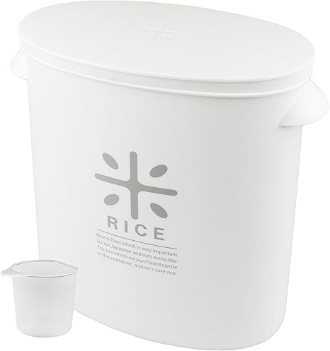 Amazon パール金属 日本製 米びつ 5kg ホワイト 計量カップ付 お米 袋のまま ストック Rice Hb 3433 米びつ オンライン通販