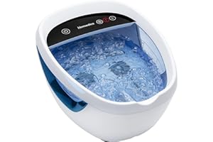 Homedics Shiatsu Bliss Footbath with Heat Boost, Foot Spa Massager, Deep Kneading Pedicure Tub, Vibrating Bubbles with Soothing Heat, Portable at-Home Spa