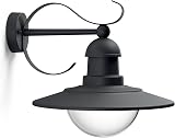 Philips myGarden Topiary Outdoor Vintage Wall Lantern Black IP44 60W Bulb