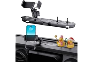 DIAMOOKY Upgraded Metal Phone Mount for Jeep Wrangler JL JLU 2018-2023 & Gladiator JT 2020 2021 2022 2023 Accessories, Dash Phone Holder with Duck Mounts System Kit (Not for 4xe & 2024+)