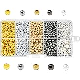 Mandala Crafts 1500 PCS 4mm 5mm Round Plastic Spacer Beads for Jewelry Making – Assorted Color Bead Spacers Bulk for Bracelets, Necklaces & Adult Crafts