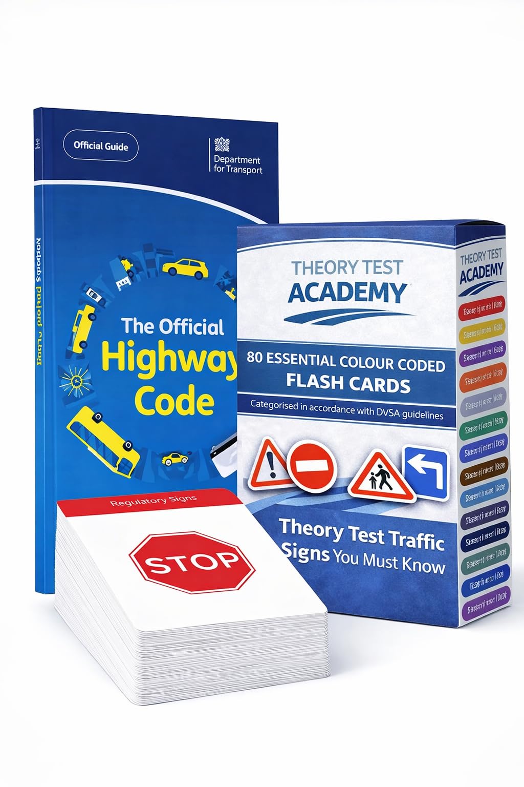 Highway Code Book 2026 UK + 80 Traffic Signs You Must Know Flash Cards Set